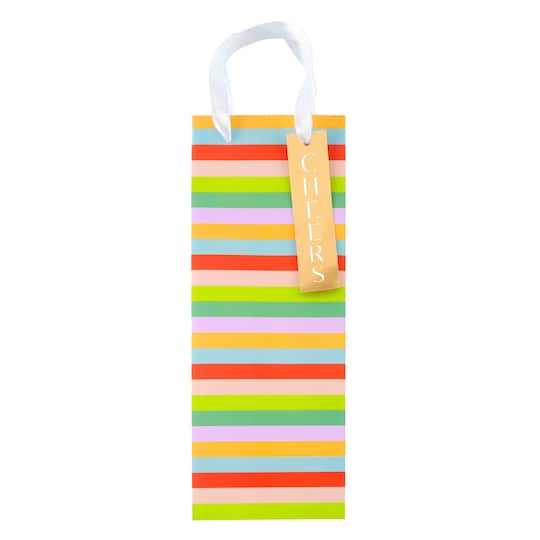 13" Striped Wine Bag by Celebrate It™